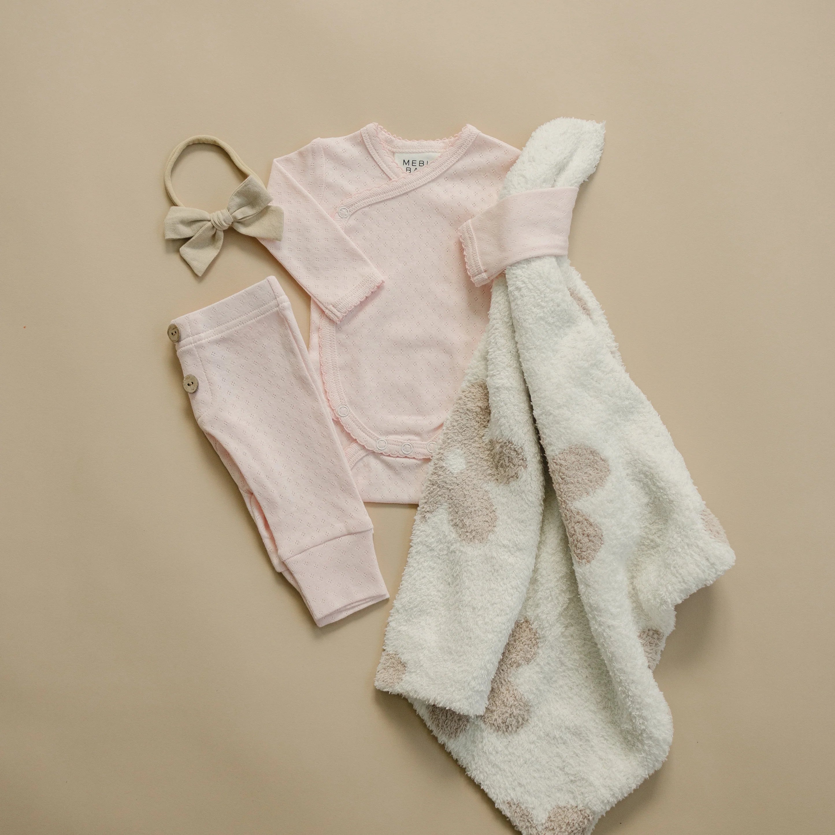 Pink Pointelle Layette Set - Newborn
