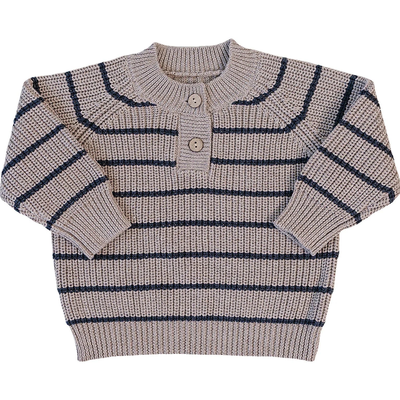 Brown/Charcoal Stripe Knit Sweater