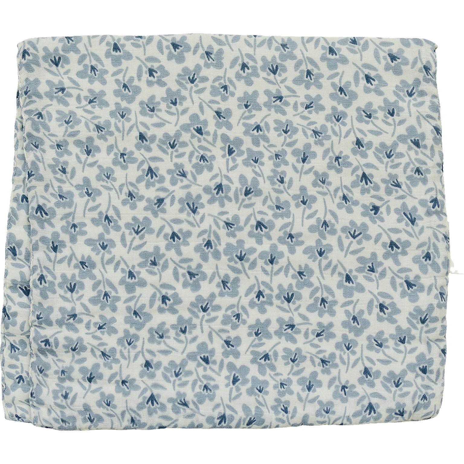 Blue Blossom Muslin Crib Sheet