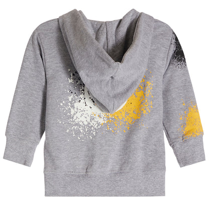 Little Mish Happy Boy Graffiti Zip Hoody - Heather - Twinkle Twinkle Little One