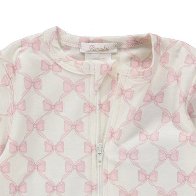 ZIPPER FOOTIE - BOWS - Twinkle Twinkle Little One