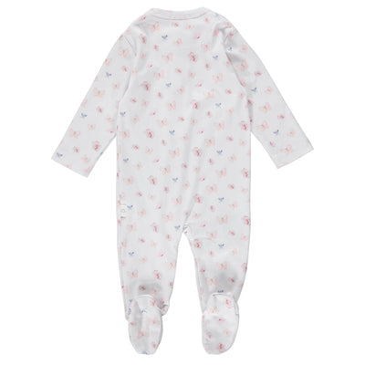 ZIPPER FOOTIE - BUTTERFLY FLORAL