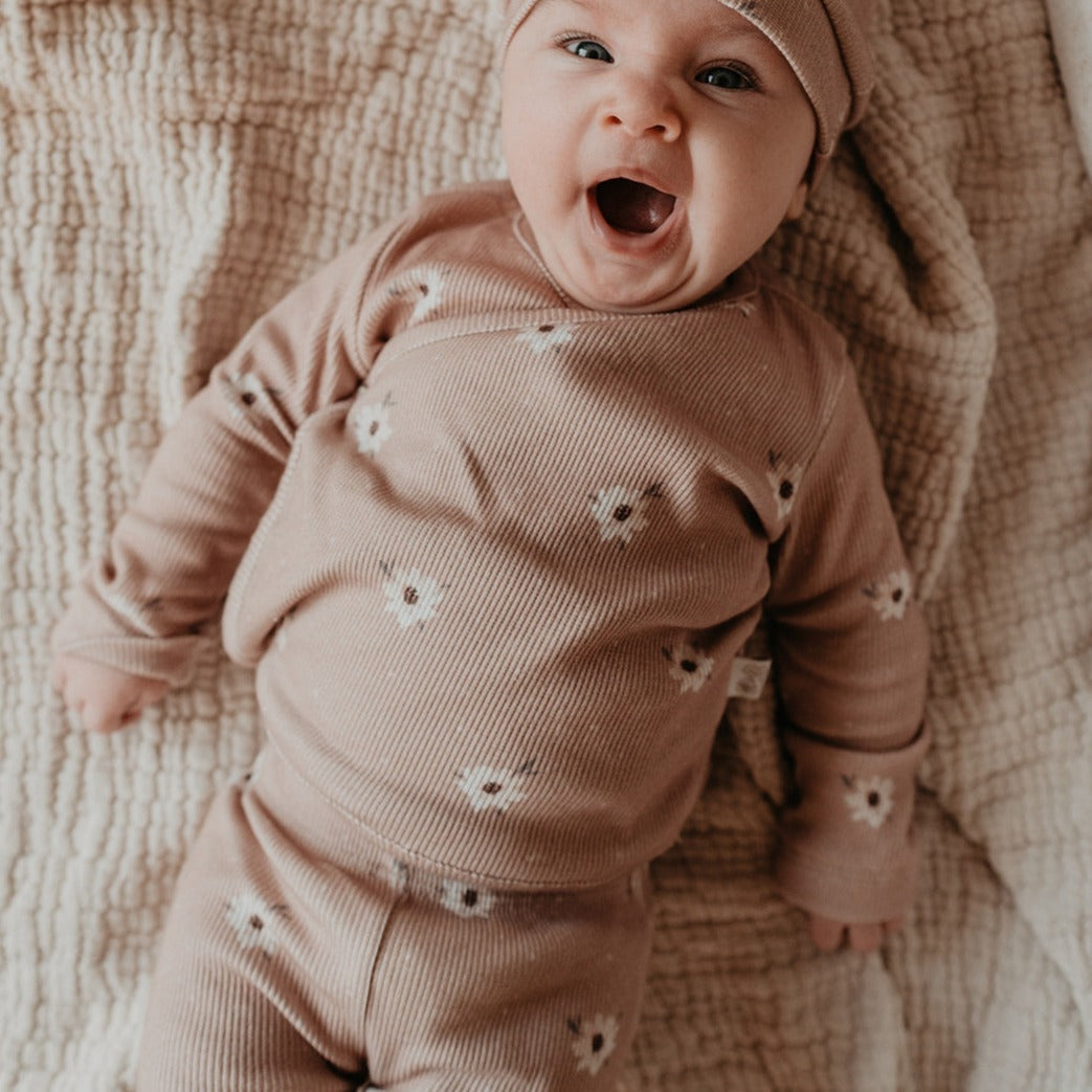 Zoe Dots Hat, Wrap Top, & Pant Set - Newborn - Twinkle Twinkle Little One