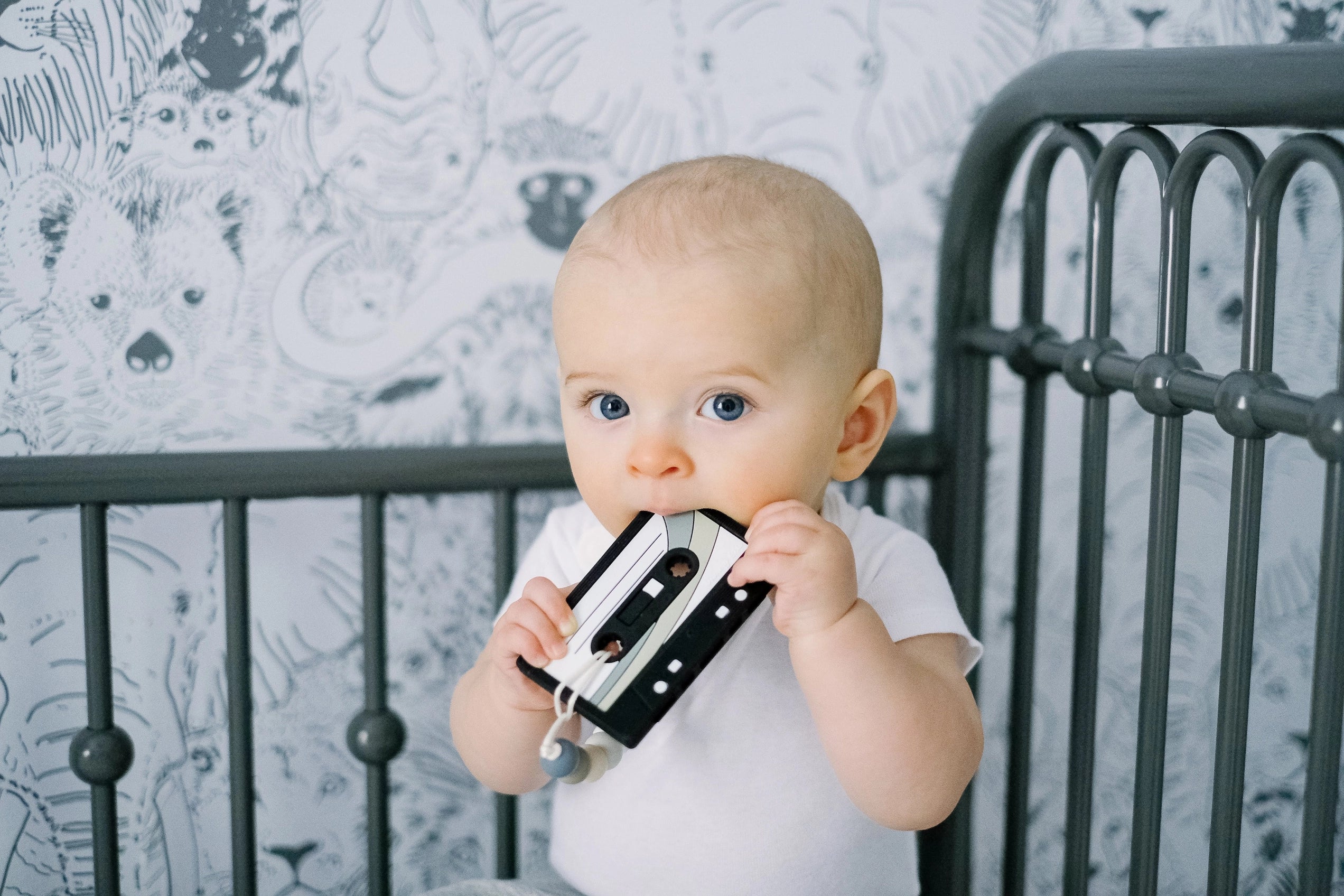 Cassette Mix Tape Teether-Black : Retro 80s & 90s