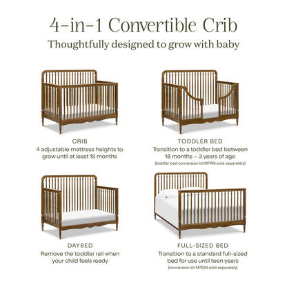 Namesake Liberty 4-in-1 Convertible Spindle Crib - Twinkle Twinkle Little One