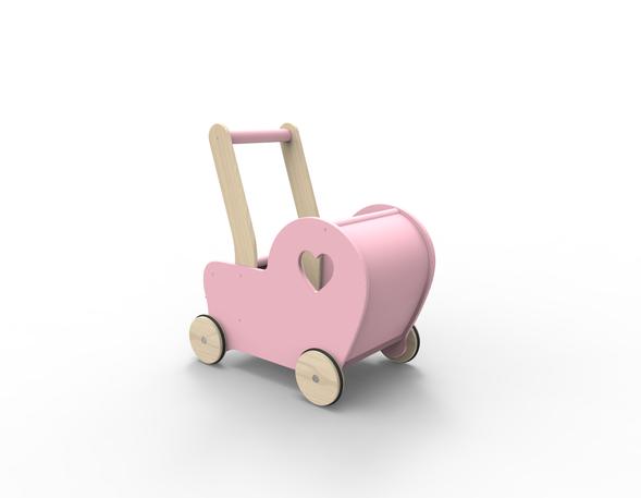Dolls Stroller (Pram) - Light Pink - Twinkle Twinkle Little One