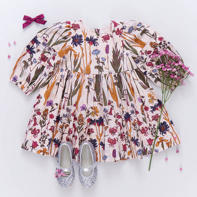 Girls Brooke Dress - Autumn Flowers - Twinkle Twinkle Little One