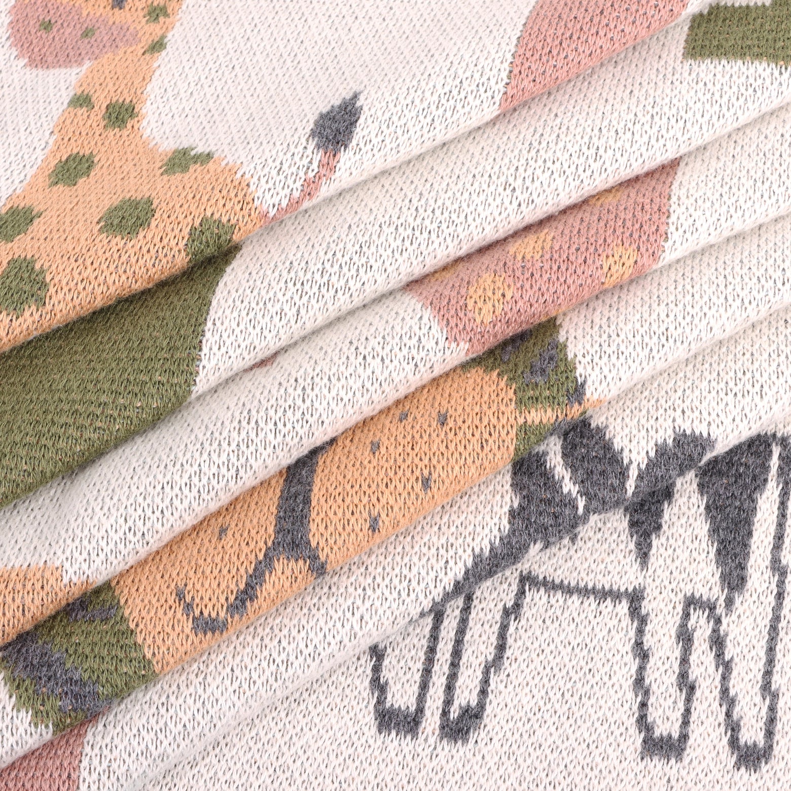 Alphabet Blue - Organic Jacquard Sweater Knit Baby Blanket - Twinkle Twinkle Little One