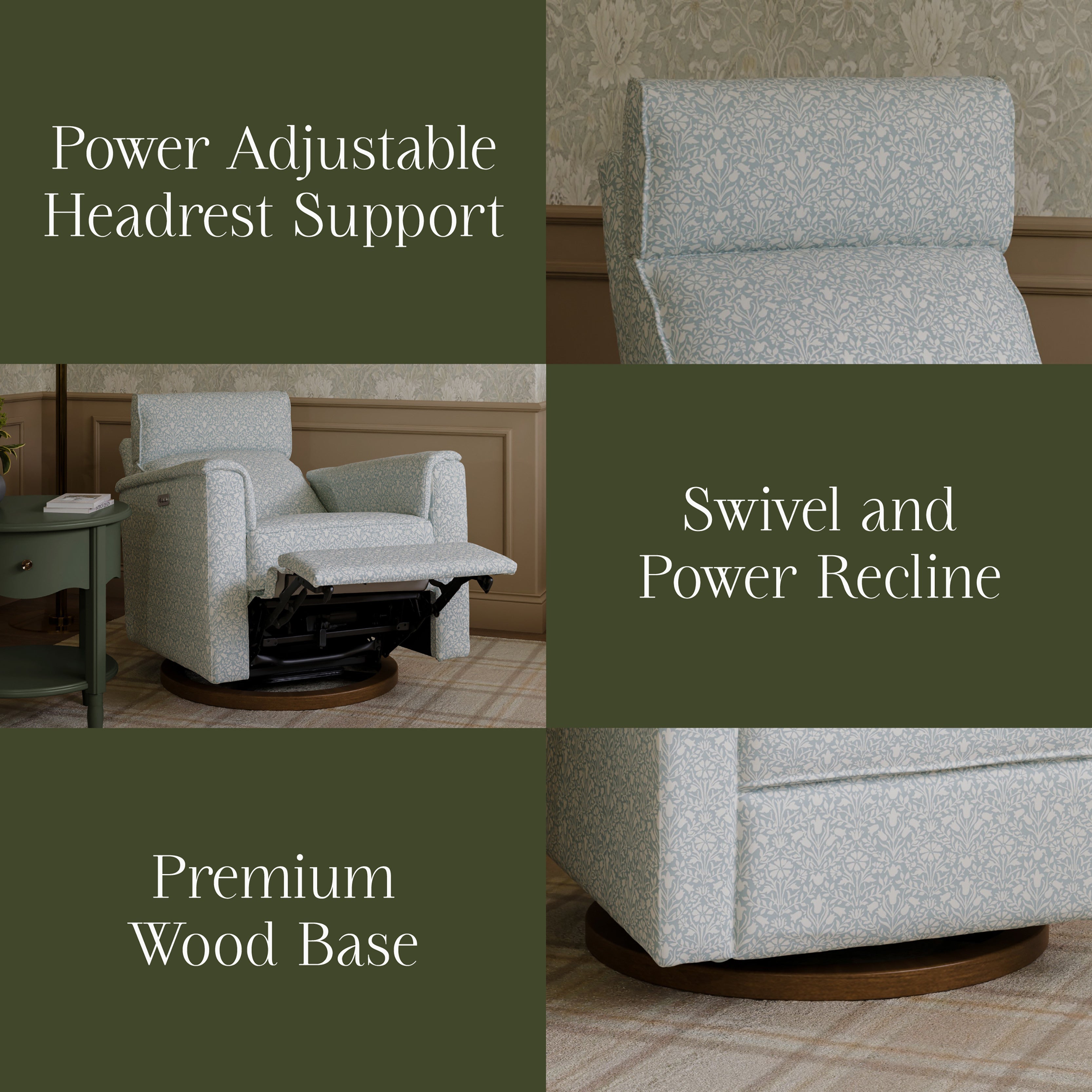 Morris & Co. x Namesake Willa Plus Power Glider Recliner w/ Power Headrest