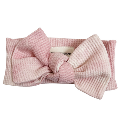 Organic Waffle Knot Bow Headband - Twinkle Twinkle Little One