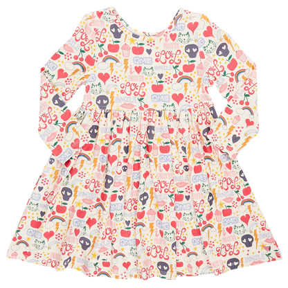 Girls Bamboo Steph Dress - Journal Doodle - Twinkle Twinkle Little One