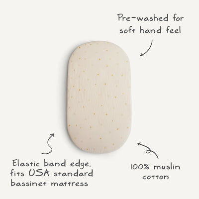 Extra Soft Bassinet Muslin Crib Sheet - Twinkle Twinkle Little One