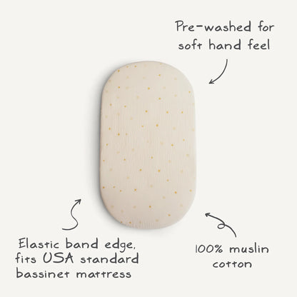 Extra Soft Bassinet Muslin Crib Sheet - Twinkle Twinkle Little One