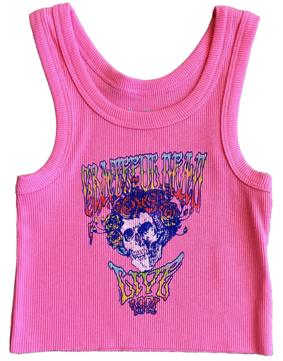 Grateful Dead Pink Not-Quite Crop Tank - Twinkle Twinkle Little One