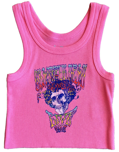 Grateful Dead Pink Not-Quite Crop Tank - Twinkle Twinkle Little One