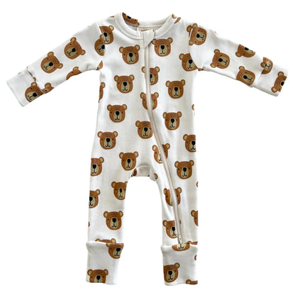 Baby Bear Organic 2-Way Zip Romper - Twinkle Twinkle Little One