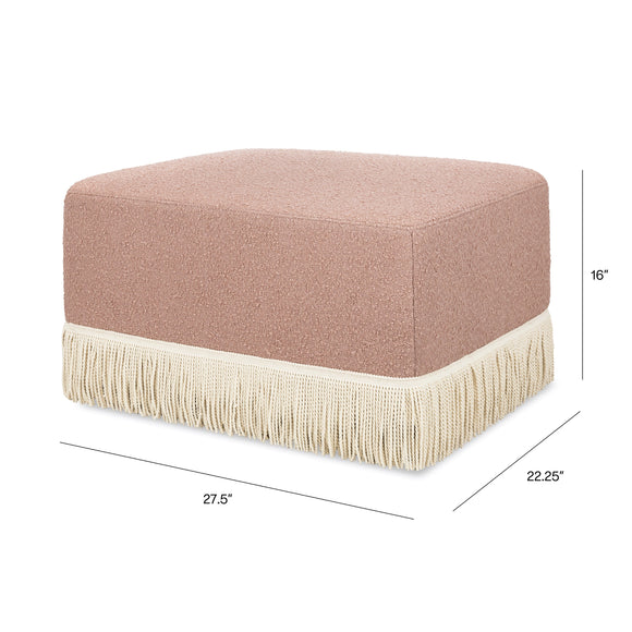 Namesake Crawford Gliding Ottoman | Boucle with Tassel Fringe - Twinkle Twinkle Little One