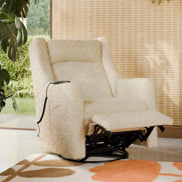 Babyletto Kiwi Deluxe Power Recliner & Swivel Glider with Heat and Massage - Twinkle Twinkle Little One