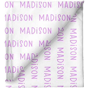 Sugar + Maple Personalized Stretchy Blanket | Repeating Name - Twinkle Twinkle Little One