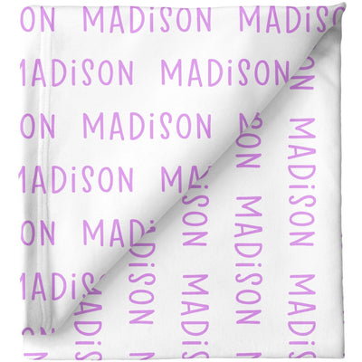 Sugar + Maple Personalized Stretchy Blanket | Repeating Name - Twinkle Twinkle Little One