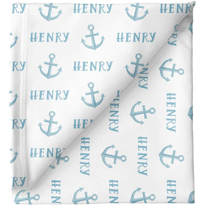 Sugar + Maple Personalized Stretchy Blanket | Anchor - Twinkle Twinkle Little One