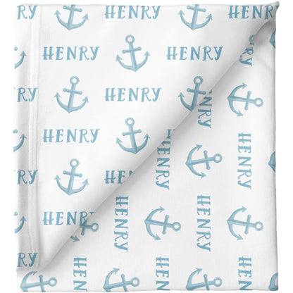 Sugar + Maple Personalized Stretchy Blanket | Anchor - Twinkle Twinkle Little One