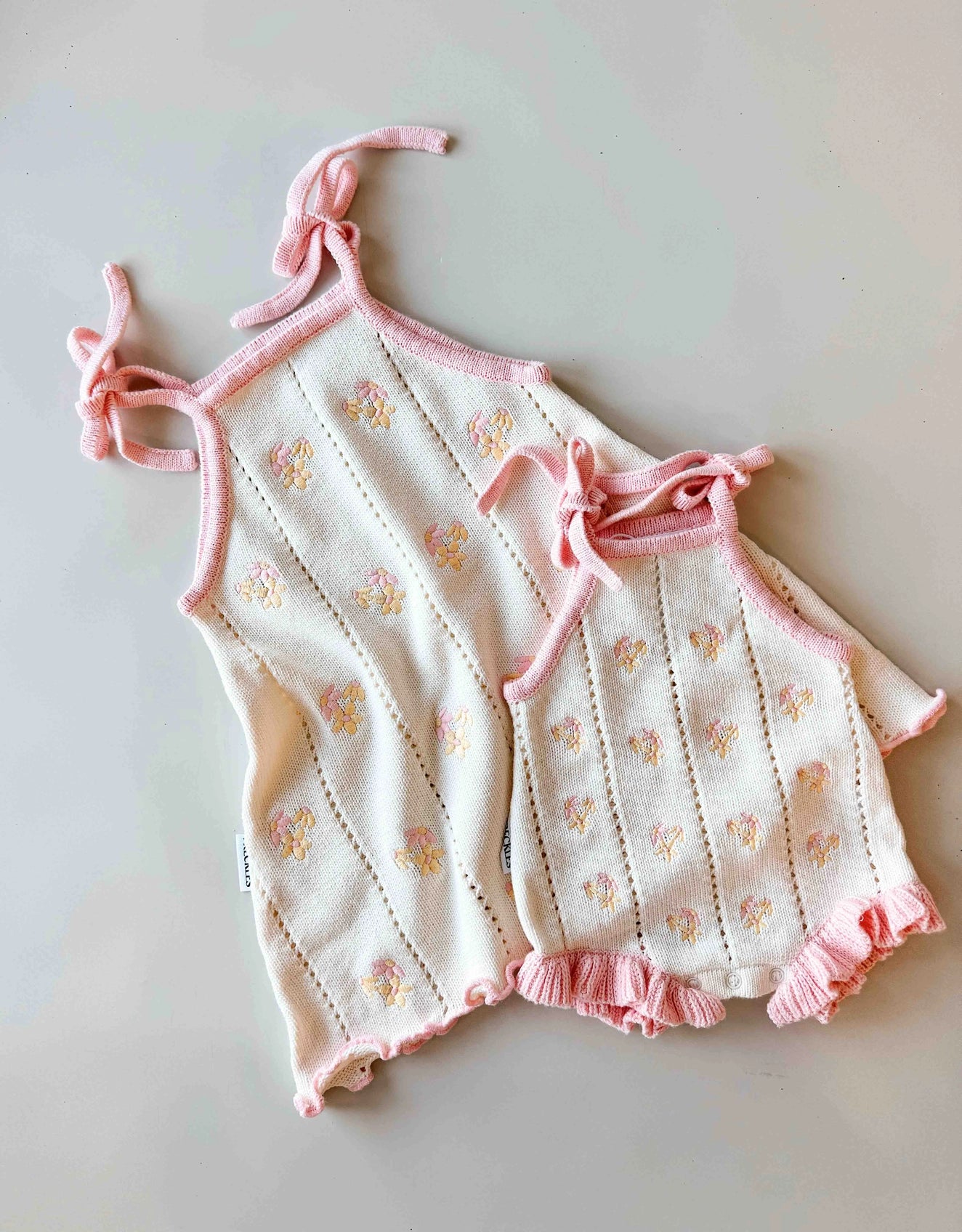 Bloom Pointelle Tie Dress - Cosmos