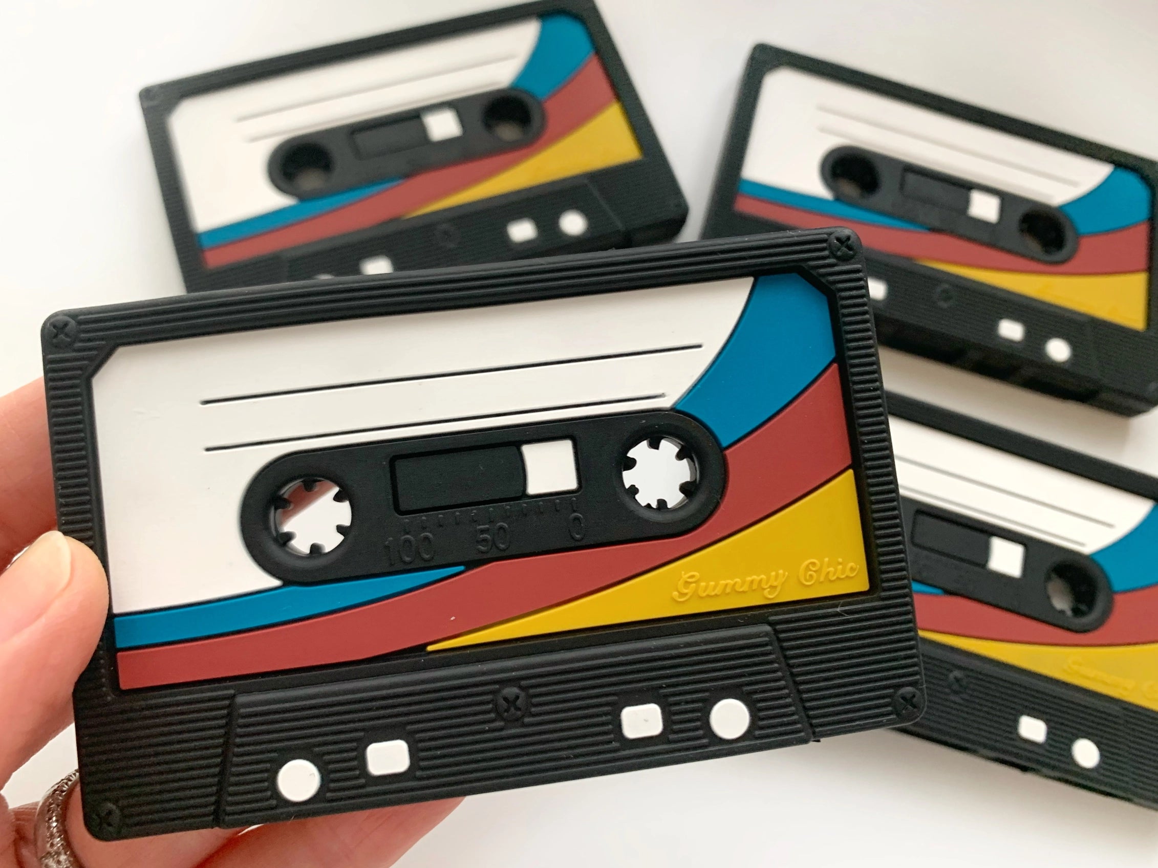 Cassette Mix Tape Teether-Black : Retro 80s & 90s