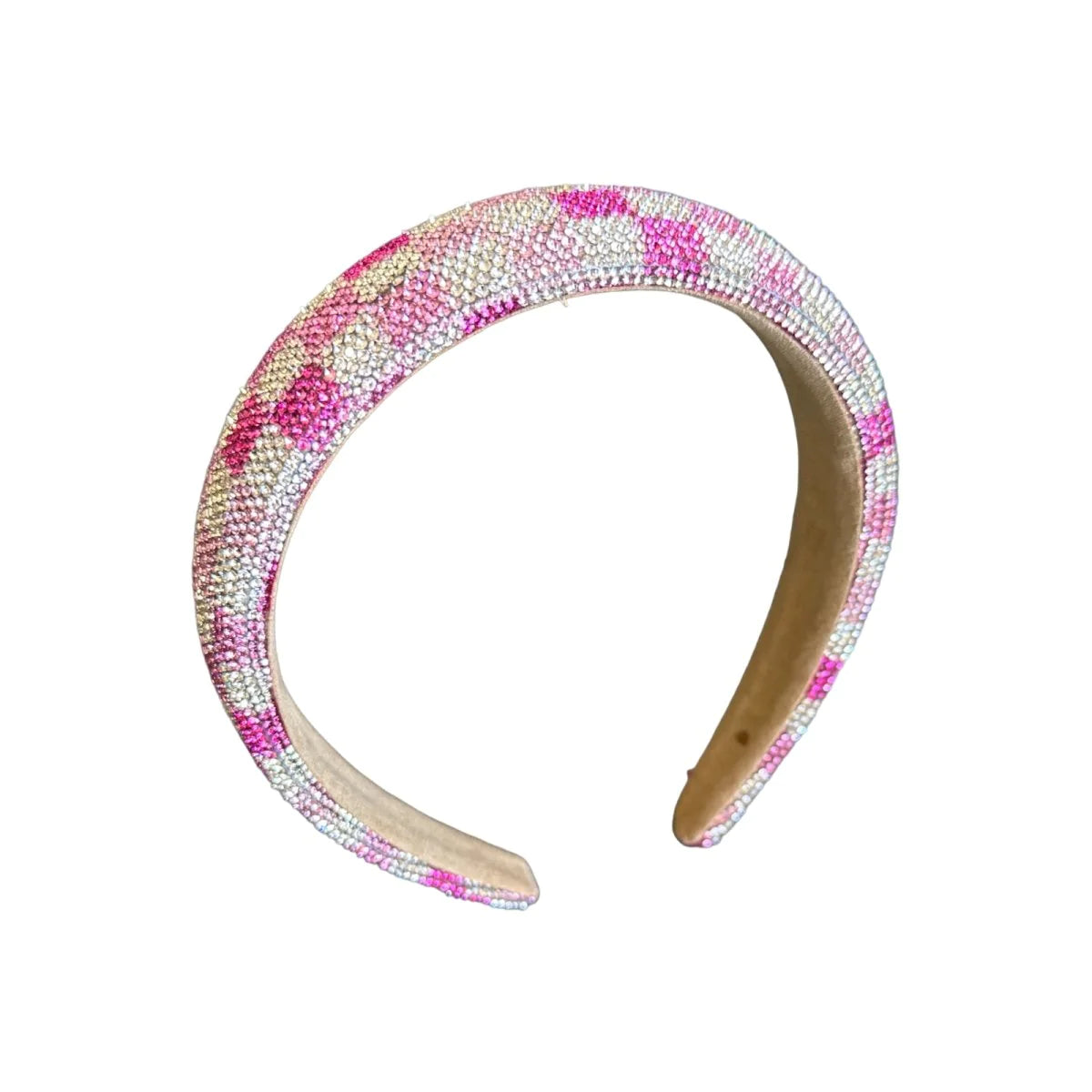 Crystalized Check Fuchsia Pink Headband - Twinkle Twinkle Little One