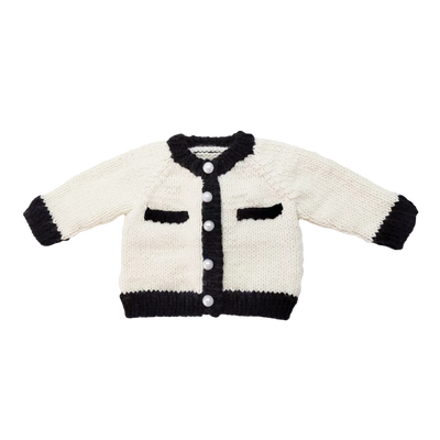 Coco Cardigan - Cream & Black - Twinkle Twinkle Little One