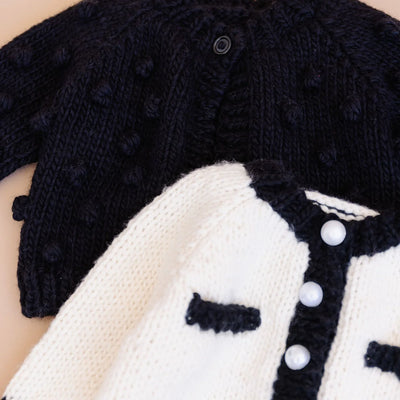 Coco Cardigan - Cream & Black - Twinkle Twinkle Little One