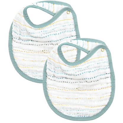 Lou Lou & Company Pattern Cloud Muslin Bib 2 Pack - Twinkle Twinkle Little One