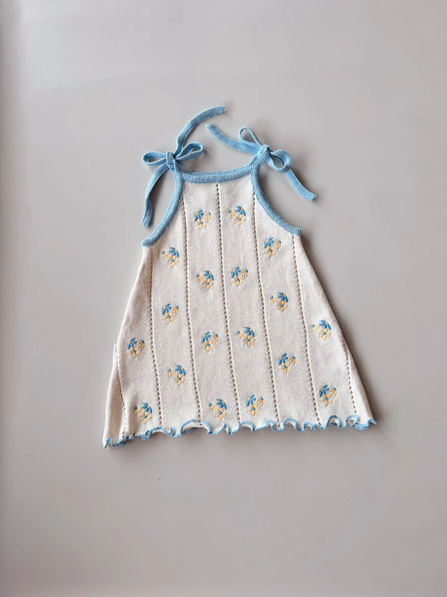 Bloom Pointelle Tie Dress - Pansy