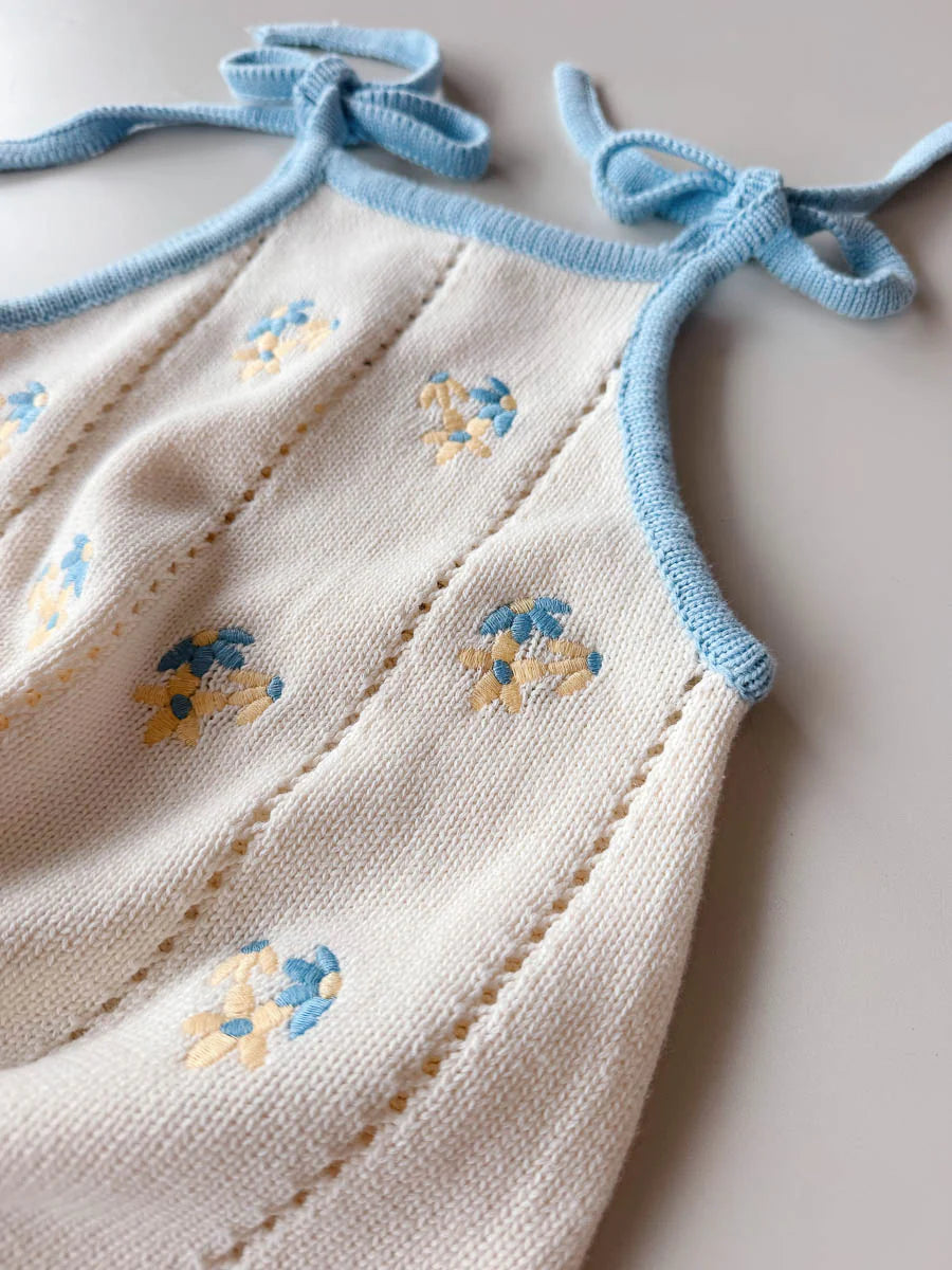 Bloom Pointelle Tie Dress - Pansy