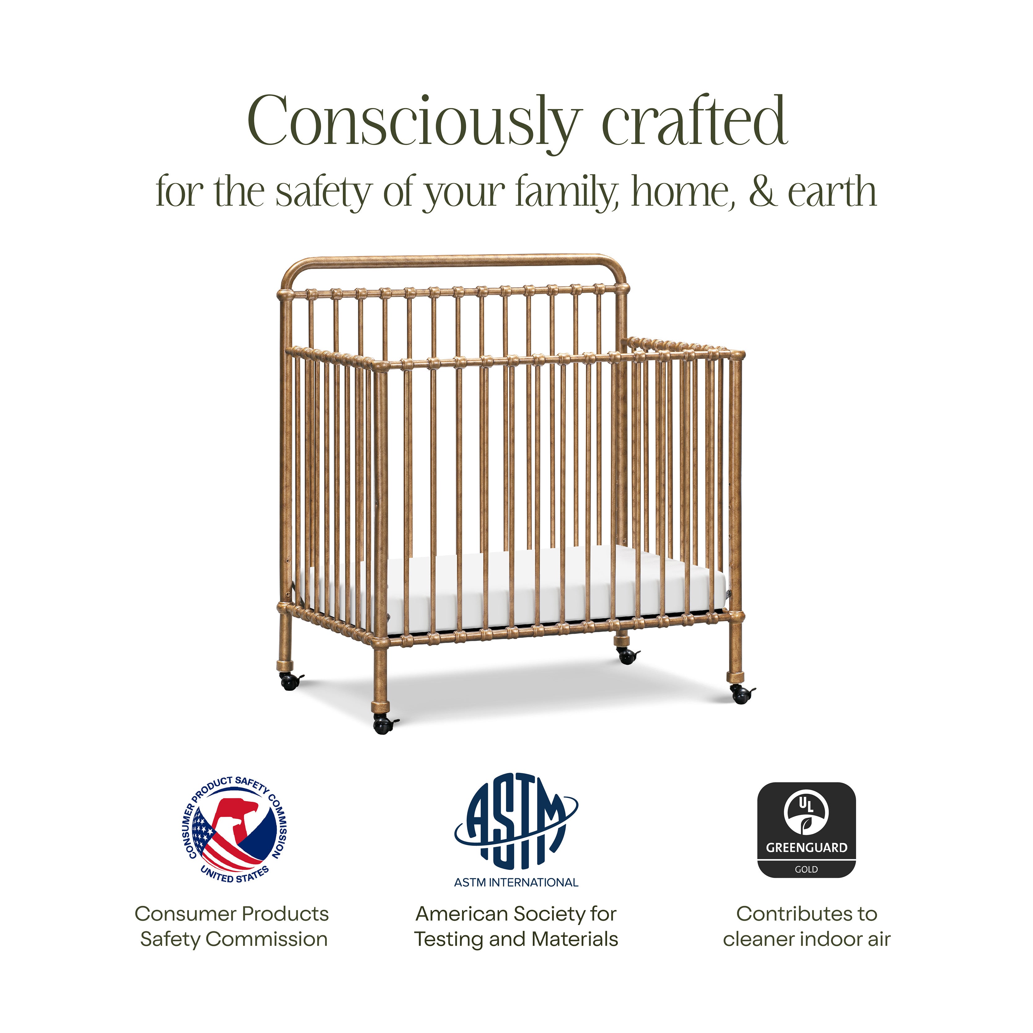 Namesake Winston 4-in-1 Convertible Mini Crib