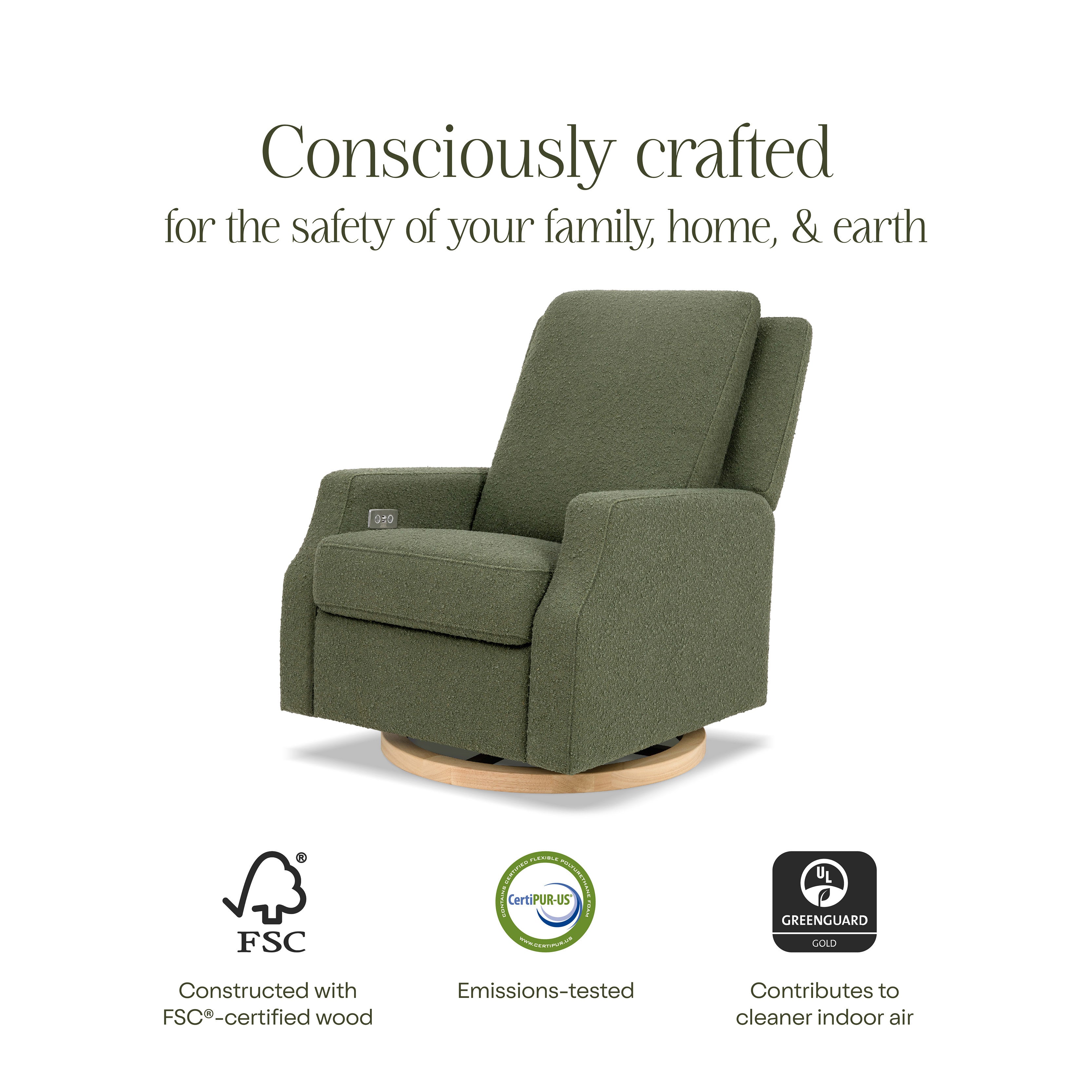 Namesake Crewe Electronic Recliner and Swivel Glider