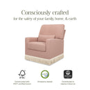 Namesake Crawford Pillowback Comfort Swivel Glider | Boucle with Tassel Fringe-4