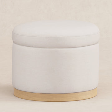 Babyletto Naka Storage Ottoman in Eco-Performance Fabric | Water Repellent & Stain Resistant - Twinkle Twinkle Little One