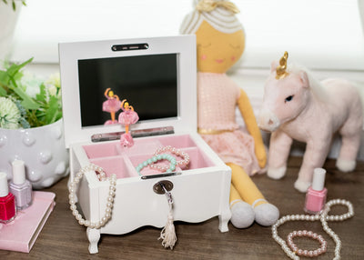 Classic Ballerina Musical Jewelry Box with Key – Swan Lake