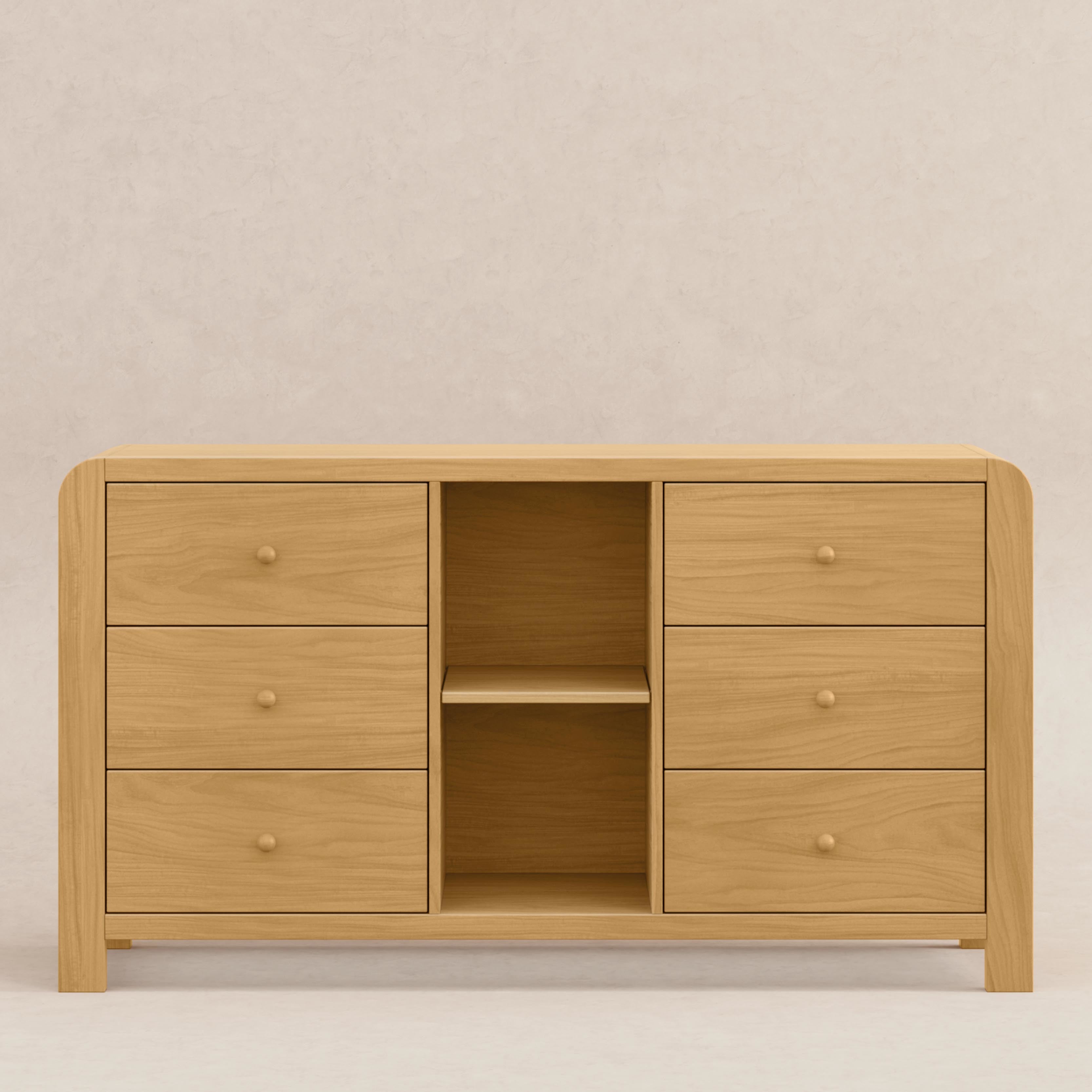 Babyletto TipToe 6-Drawer Extra Wide Dresser with Cubbies (62")