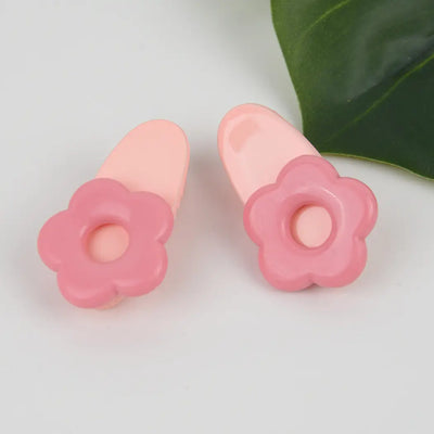 2 Piece Macaron Acrylic Hair Clip-Flower