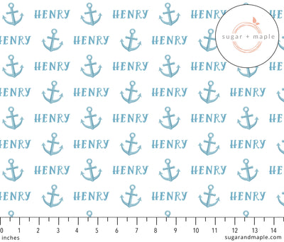 Sugar + Maple Plush Minky Fleece Personalized Blanket | Anchor - Twinkle Twinkle Little One