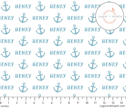 Sugar + Maple Plush Minky Fleece Personalized Blanket | Anchor - Twinkle Twinkle Little One