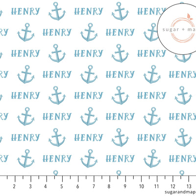 Sugar + Maple Personalized Stretchy Blanket | Anchor - Twinkle Twinkle Little One