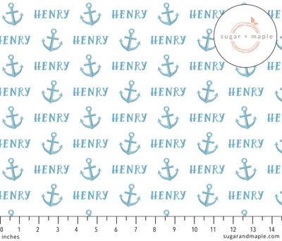 Sugar + Maple Personalized Bib | Anchors - Twinkle Twinkle Little One