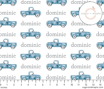 Sugar + Maple Plush Minky Fleece Personalized Blanket | Trucks - Twinkle Twinkle Little One