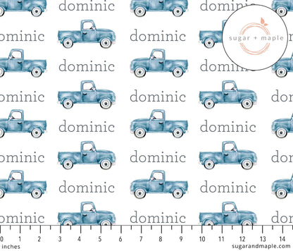 Sugar + Maple Plush Minky Fleece Personalized Blanket | Trucks - Twinkle Twinkle Little One