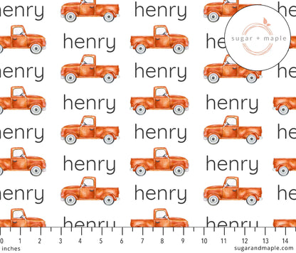 Sugar + Maple Plush Minky Fleece Personalized Blanket | Trucks - Twinkle Twinkle Little One