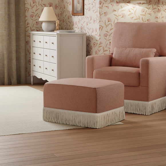 Namesake Crawford Gliding Ottoman | Boucle with Tassel Fringe - Twinkle Twinkle Little One