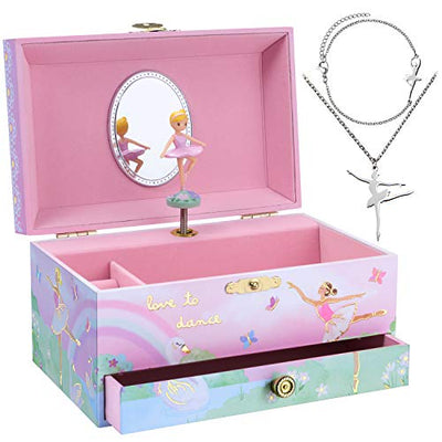 Rainbow Ballerina 1 Drawer Musical Jewelry Box & Jewelry Set - Twinkle Twinkle Little One